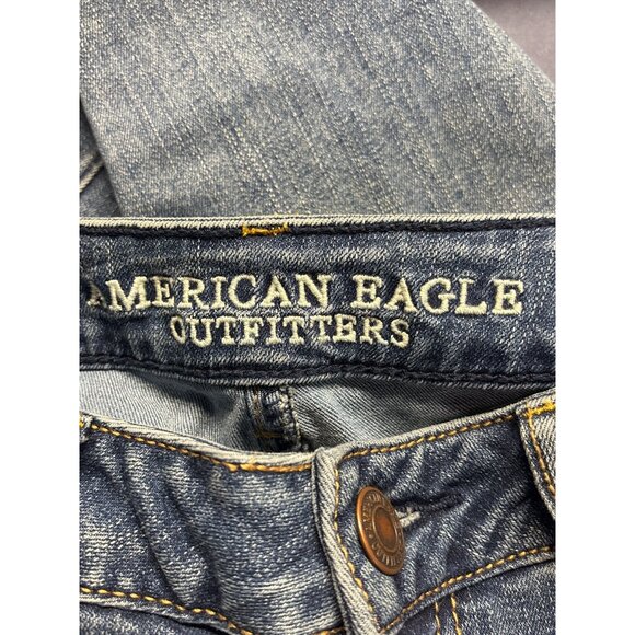 American Eagle Outfitters Jegging Ankle Super Stretch Jeans 0 Regular Blue Denim - Picture 3 of 4